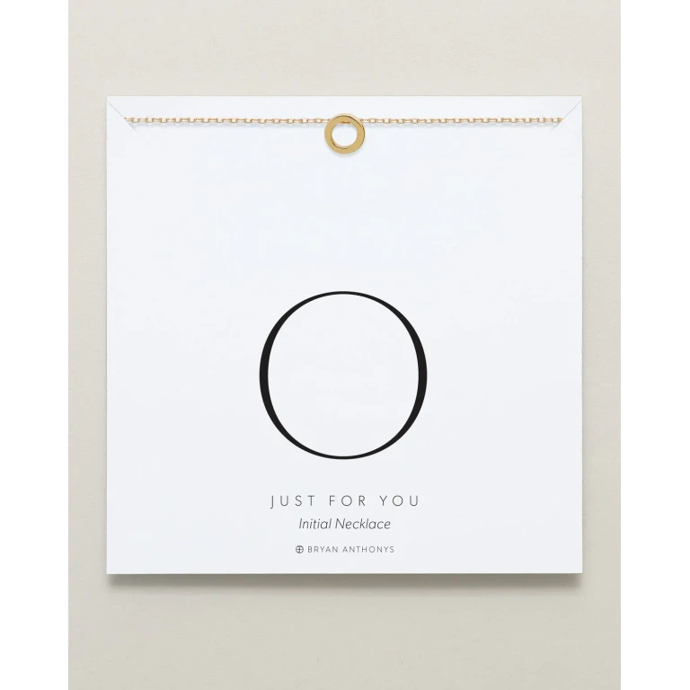 Just For You Initial Necklace - O
