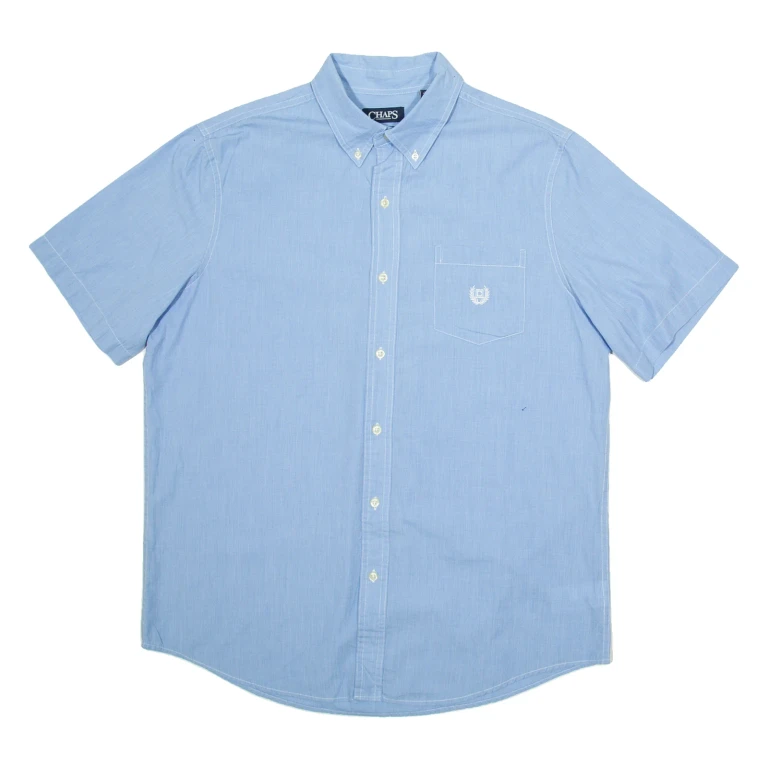 CHAPS Mens Plain Shirt Blue L