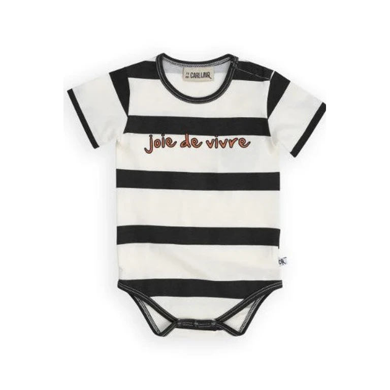 Organic cotton baby body - Stripes - 50/56cm (0-3m)