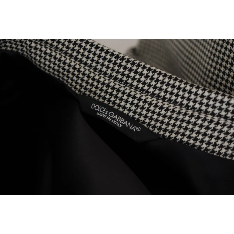 Gray Checkered Single Breasted Jacket Blazer Virgin Wool Clothing - Men