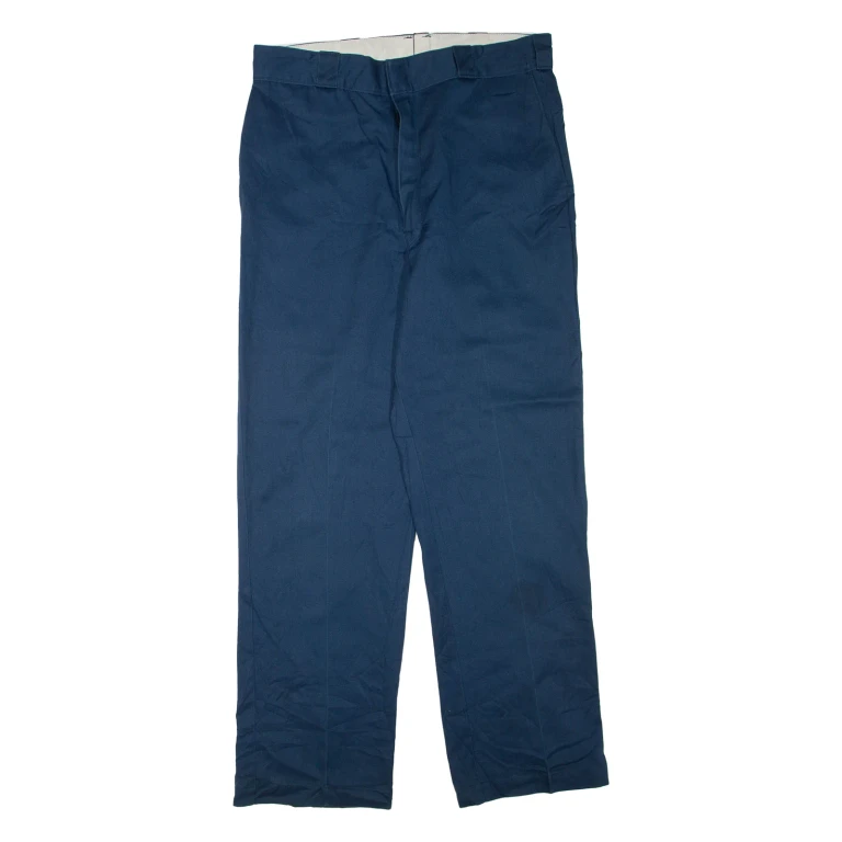 DICKIES Mens Trousers Blue Regular Straight Cashmere W36 L32