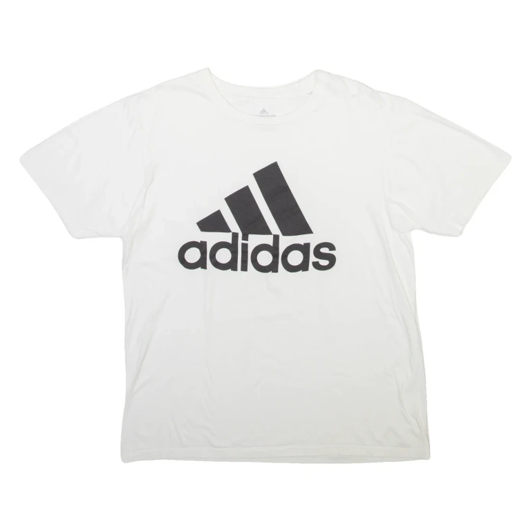 ADIDAS Mens T-Shirt White L