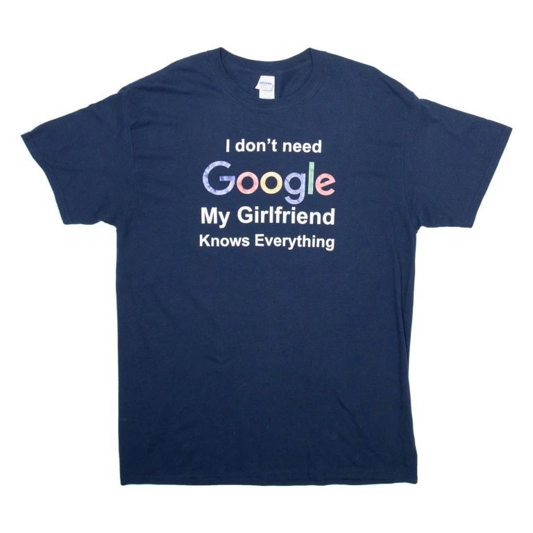 GILDAN Mens T-Shirt Blue L