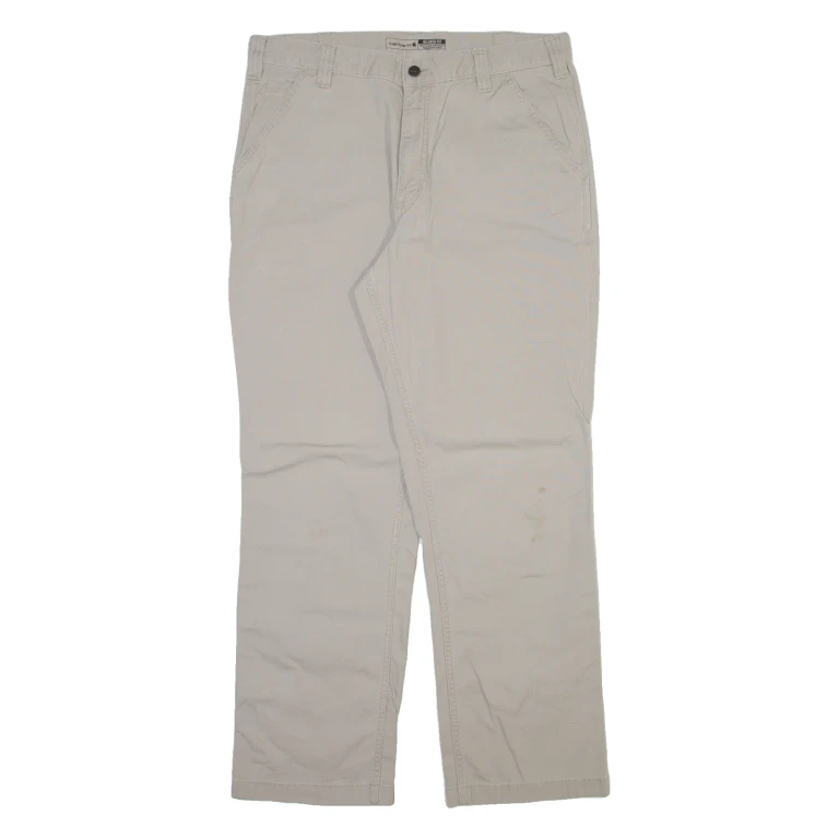CARHARTT Mens Trousers Grey Regular Straight W34 L30