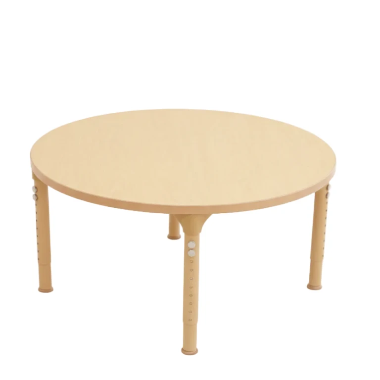 Round Adjustable Kids Table - 36" Diameter, 13" to 17" Height Toddler & Preschool Activity Table for Classrooms & Daycares