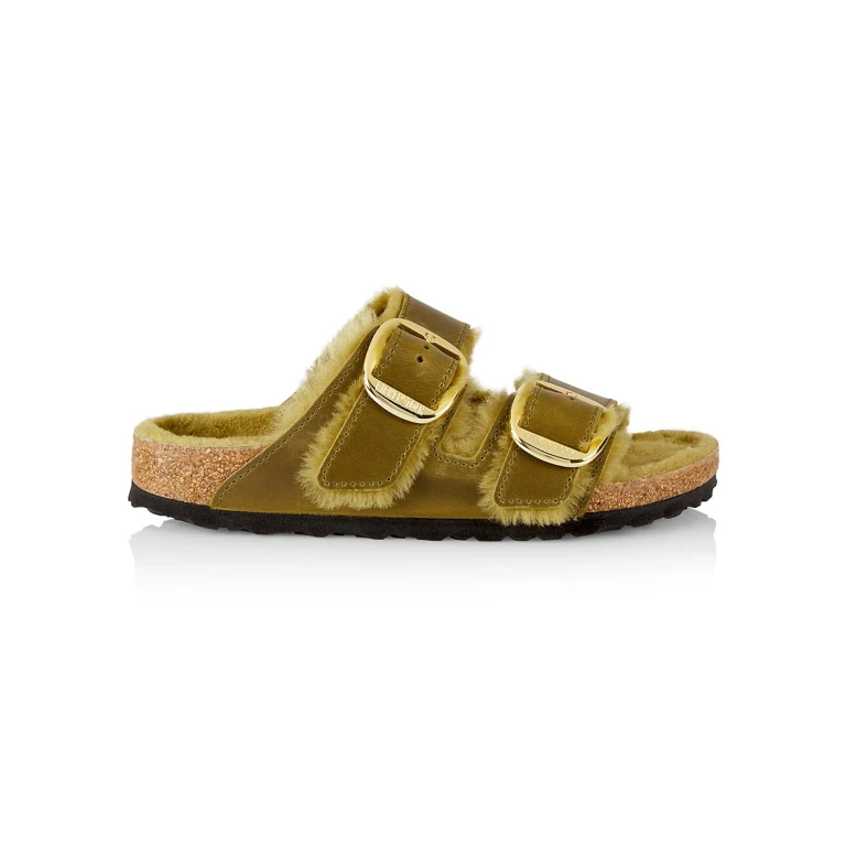 Unisex Arizona Big Buckle Shearling Olive