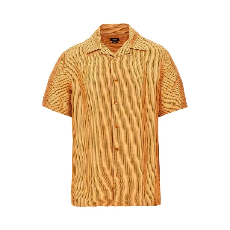 Selleria motif silk shirt Man M