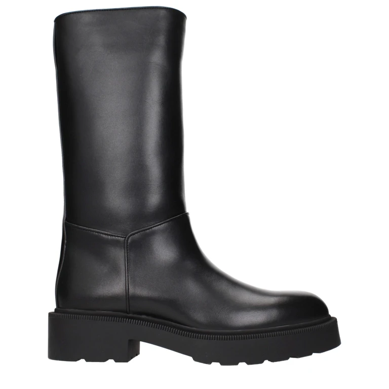 The Row Black Leather Boots - Women