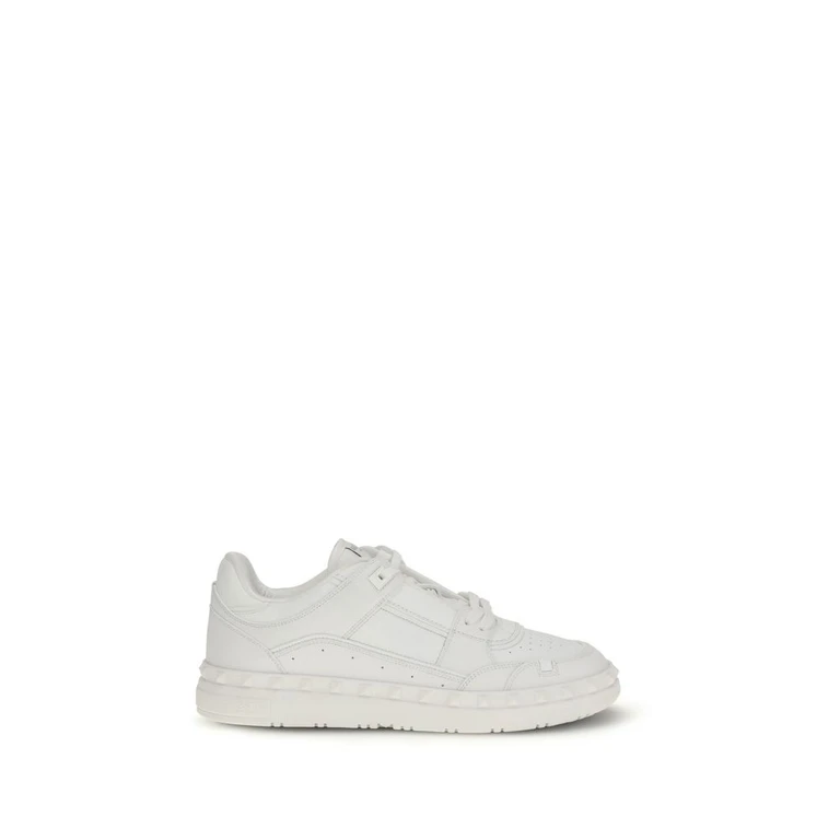 White Calf Leather Bos Taurus Low Top Sneakers - Men