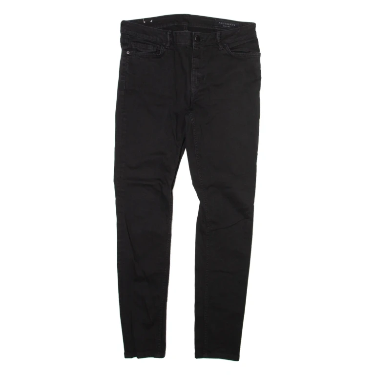ALL SAINTS Womens Trousers Black Slim Skinny W30 L28