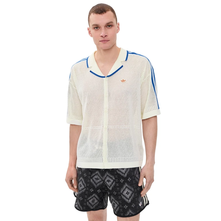 adidas Knitted Resort Shirt Off White XL