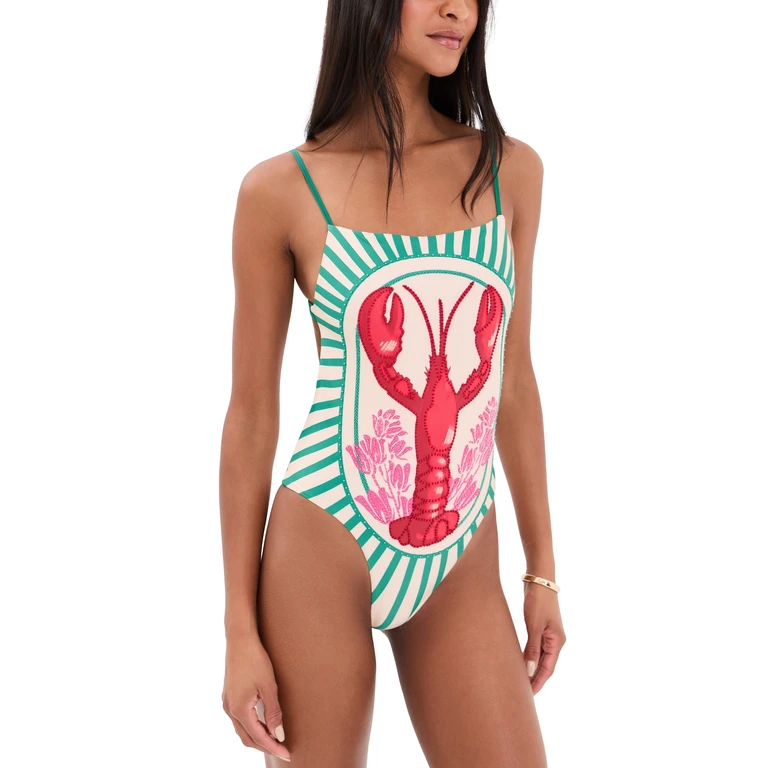 Agua Bendita Valmy Hand Embroidered One Piece Multicolor M