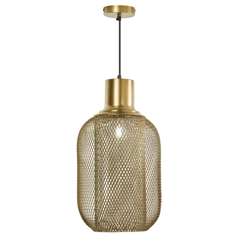 River of Goods Gold Mesh Oval Shade Pendant Light