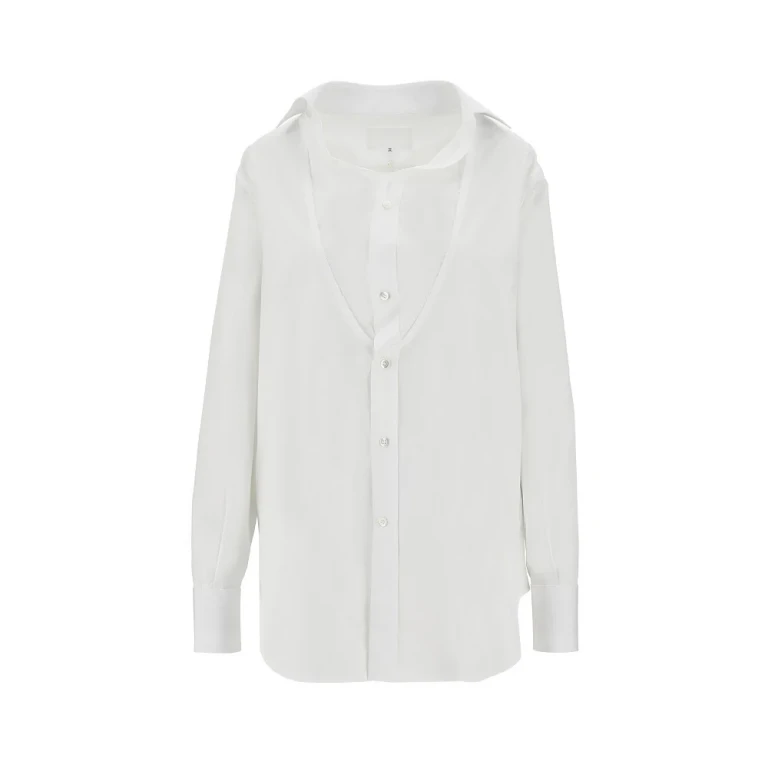 Camisa con cuello plegable Maison Margiela para mujer, talla 40