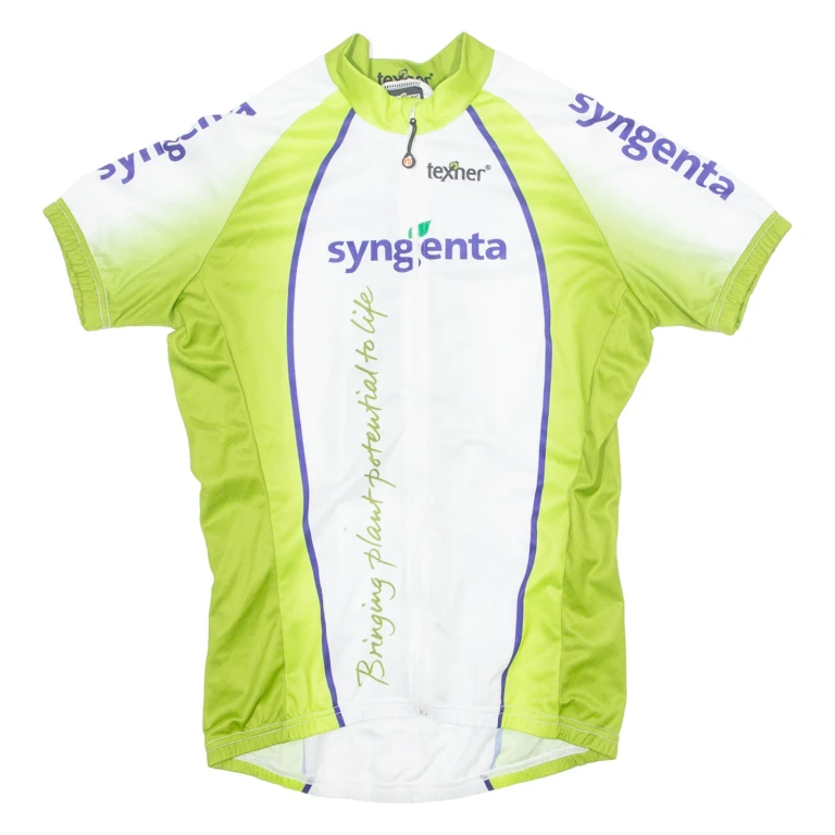 TEXNER Cycling Mens Jersey Green 1/4 Zip M
