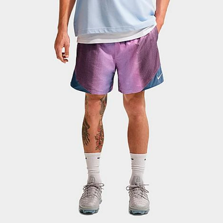 Nike Men's Windrunner Sunset Lightweight Woven Shorts in Light Magenta/White Size: XS