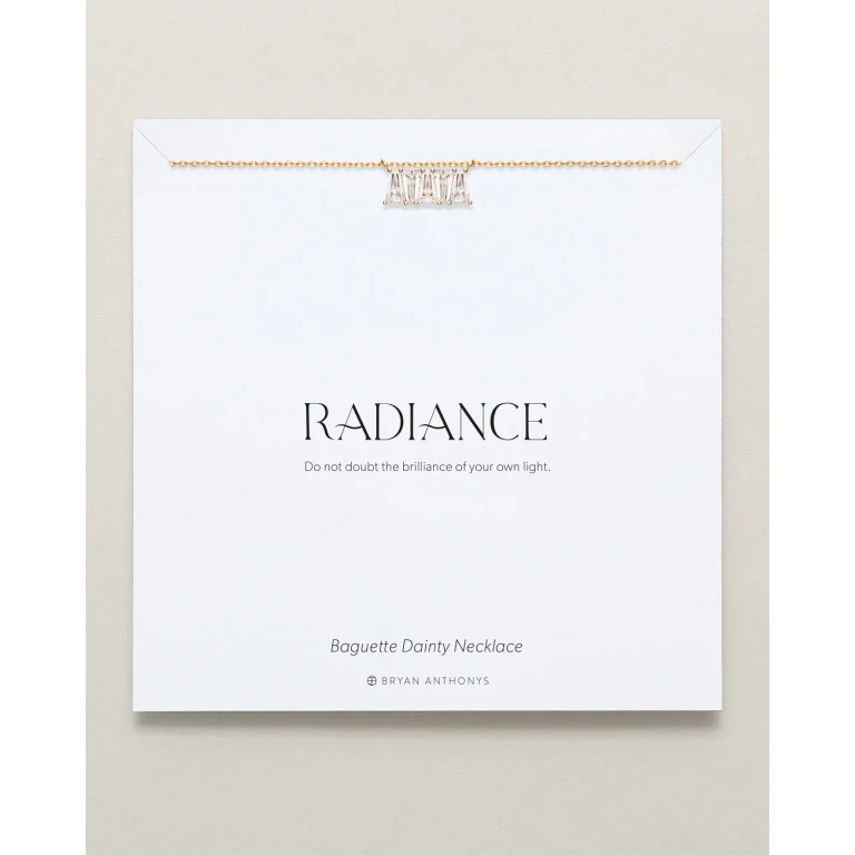 Radiance Baguette Dainty Necklace