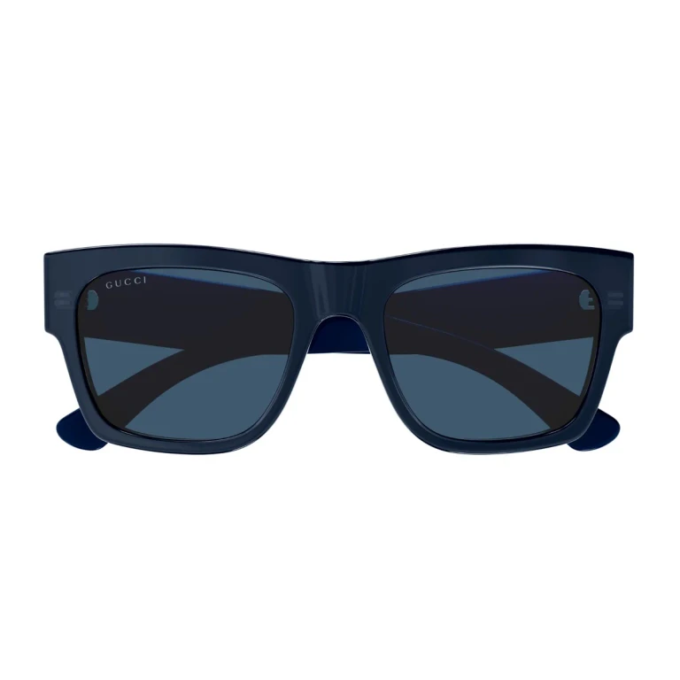 Gucci Gg1793s Linea Name Of Brand Blue Acetato Riciclato Sunglasses - Men