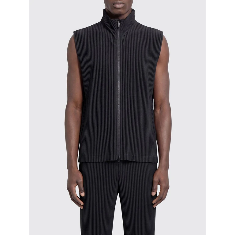 HOMME PLISSE' ISSEY MIYAKE Pleated High Neck Zip-Up Waistcoat Homme Plissé Issey Miyake in Polyester (HP66JE04315)