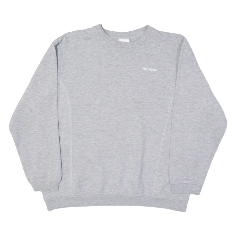 REEBOK Womens Sweatshirt Grey Crew Neck M