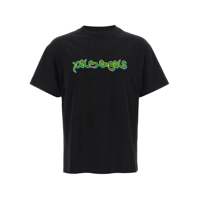 Palm Angels Black Cotton T-Shirt - Men