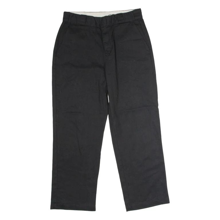 DICKIES Workwear Mens Twill Trousers Black Regular Straight W30 L27
