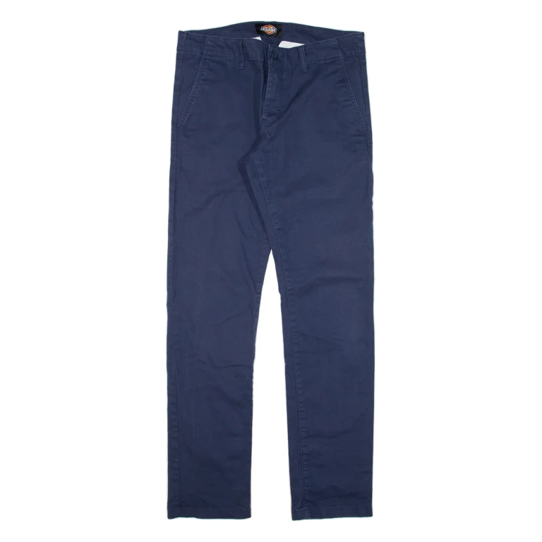 DICKIES Workwear Mens Trousers Blue Slim Tapered W31 L32
