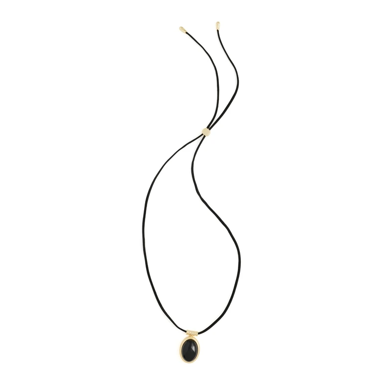 Luv Aj The Midnight Mesa Cord Necklace Gold One Size