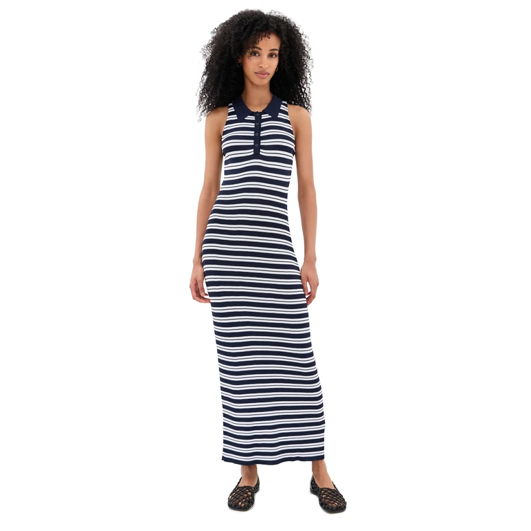 Halter Polo Maxi Dress Navy L