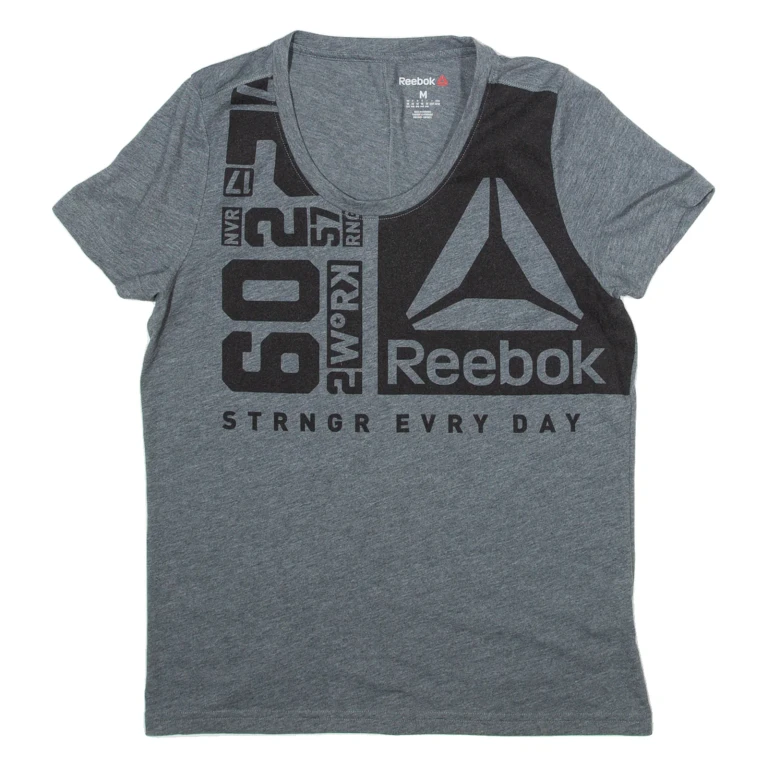 REEBOK Womens T-Shirt Grey M