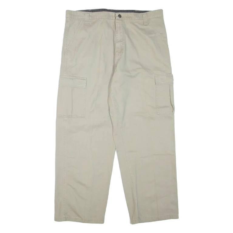 WRANGLER Cargo Mens Trousers Beige Regular Straight W36 L30