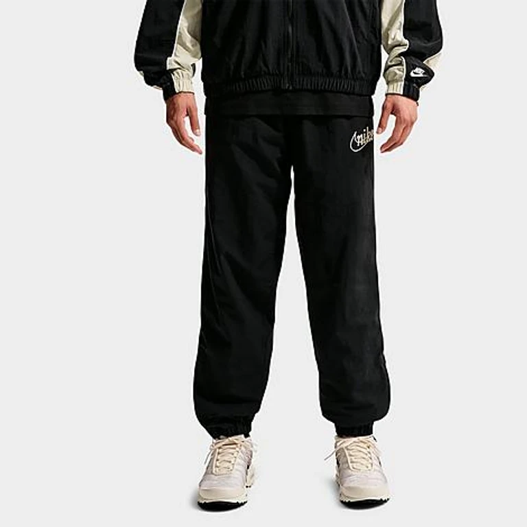 Nike Men's Sportswear Club Lightweight Pants in Black/Light Khaki/Light Khaki Size: XS