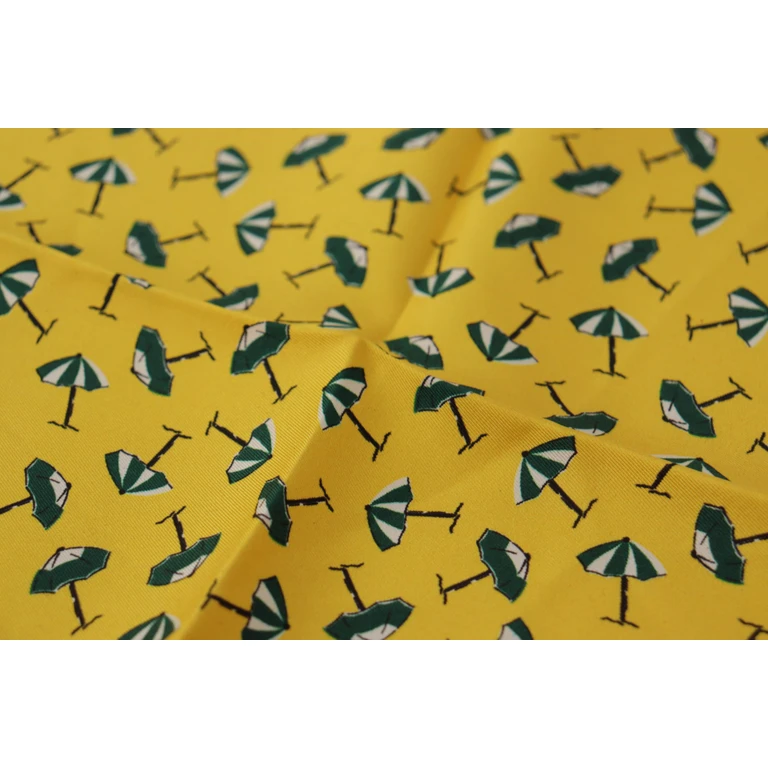 Dolce & Gabbana Yellow Printed Dg Logo Square Mens Handkerchief Scarf Silk - Men