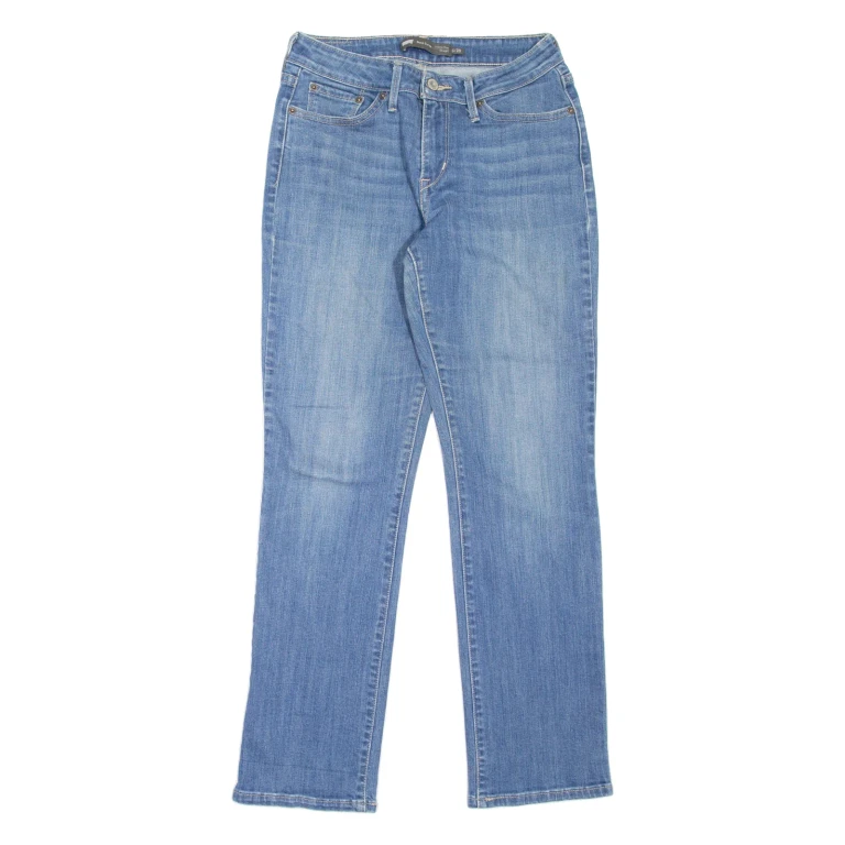 LEVI'S Bold Curve Womens Jeans Blue Regular Straight Stone Wash W28 L29
