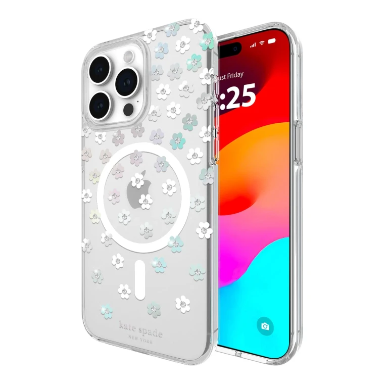 new york iPhone 15 Pro Max Case Compatible with MagSafe - Scattered Flowers