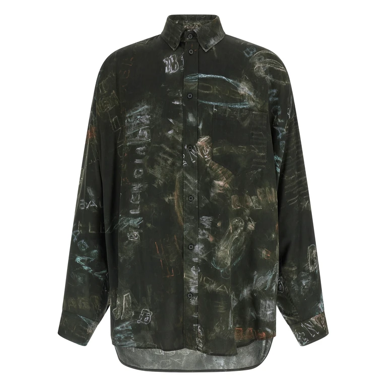 Balenciaga Black Viscose Blouse - Men