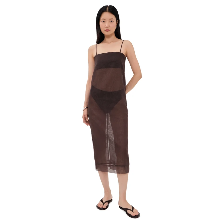 Renggli Organza Camisole Dress Chocolate Brown 0