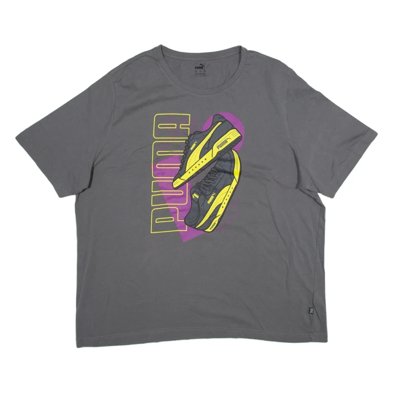 PUMA Womens T-Shirt Grey 2XL