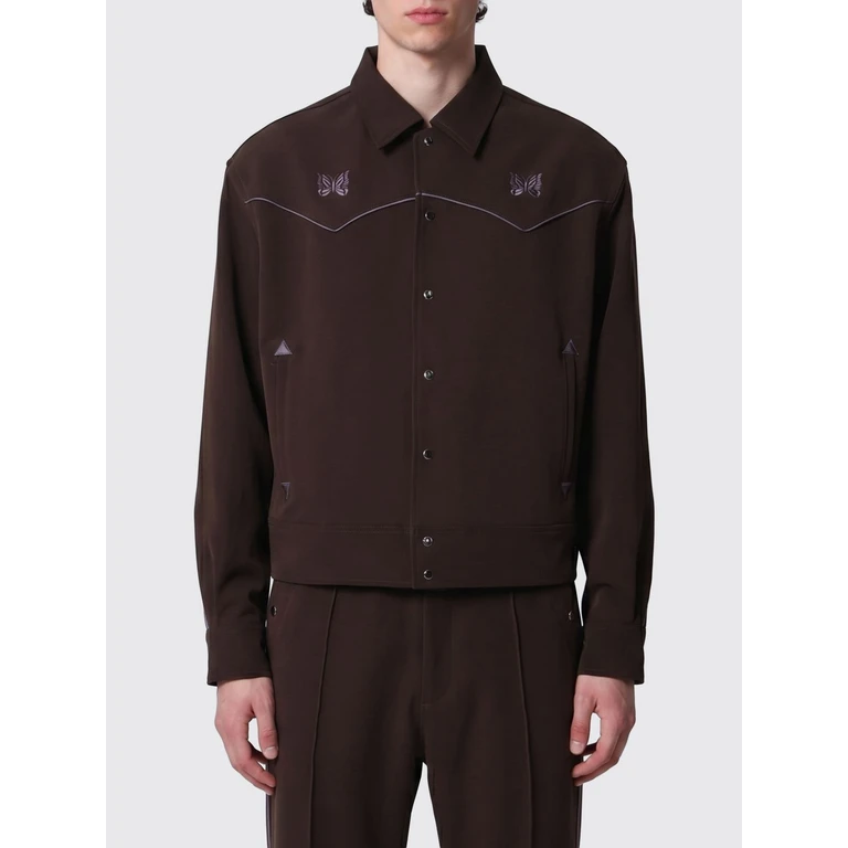 Piping Cowboy Western Overshirt with Butterfly Print (SX223BR)