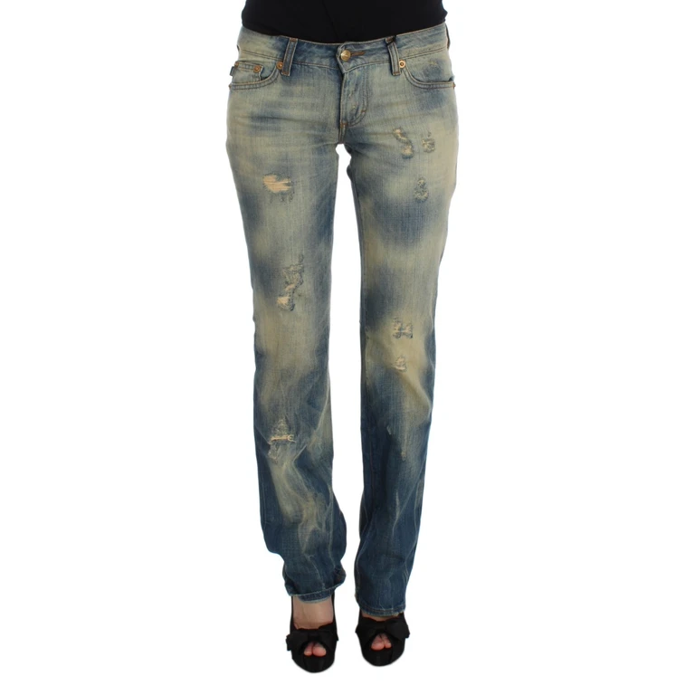 Roberto Cavalli Blue Wash Cotton Slim Fit Bootcut Jeans Clothing - Women