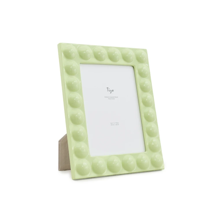 Lacquer Wood Frame 5x7 Green One Size