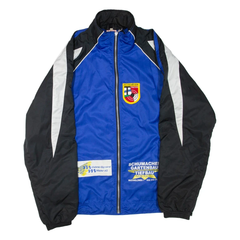 Mens Track Jacket Blue Colourblock XL