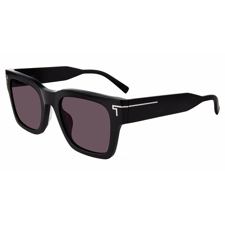 Grey Square Mens Sunglasses STU508 1BLA 52