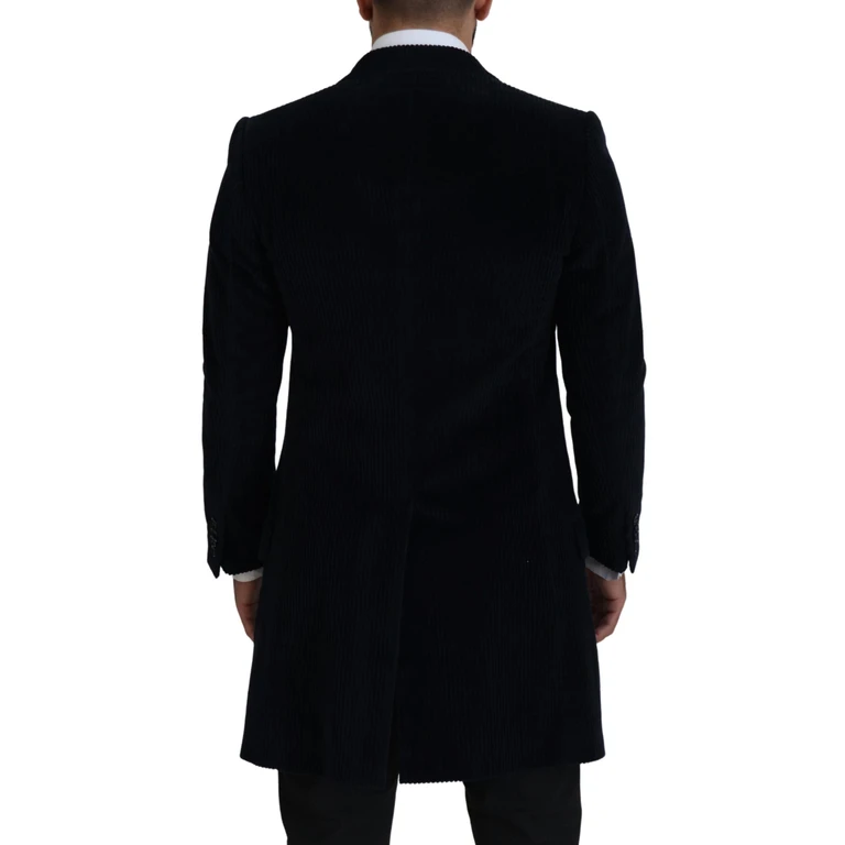 Black Cotton Cardigan Long Coat Men Jacket Clothing - Men