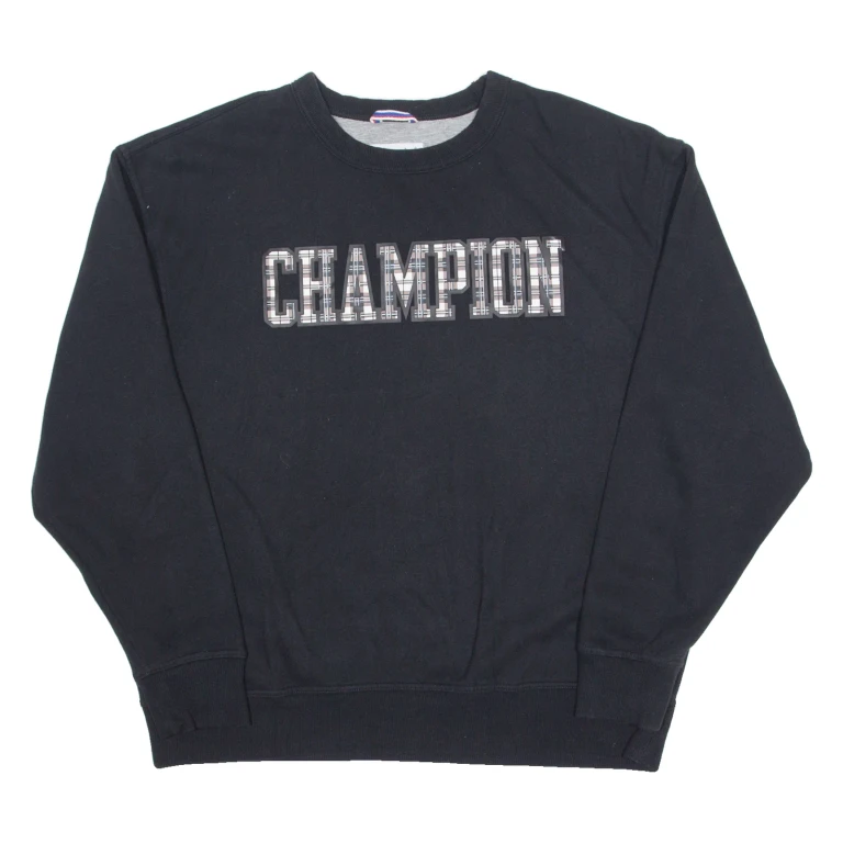 CHAMPION Mens Sweatshirt Black XL