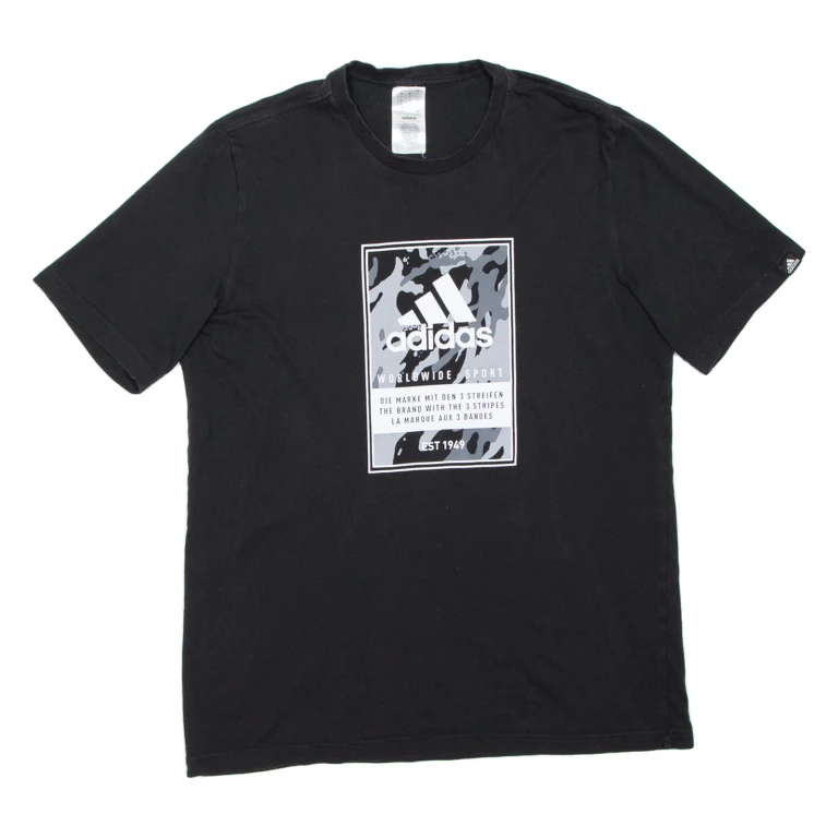 ADIDAS Mens T-Shirt Black L
