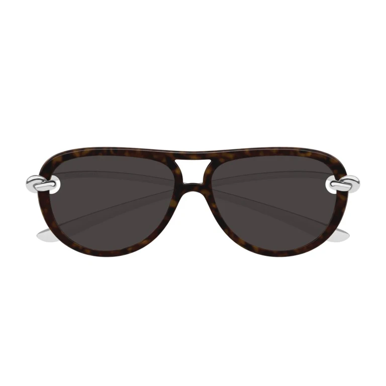 Bottega Veneta Bv1418s Signature Icons Dark Havana Bio-iniettato/metallo Sunglasses - Women