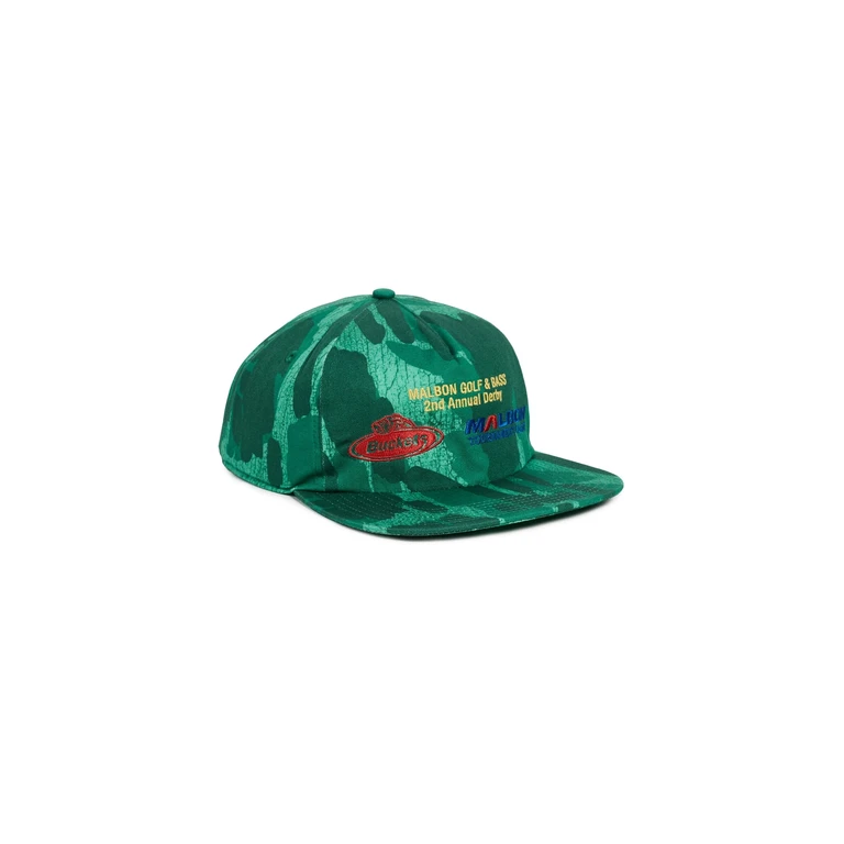 Malbon Derby Snapback Cap Divot Camo Jungle One Size