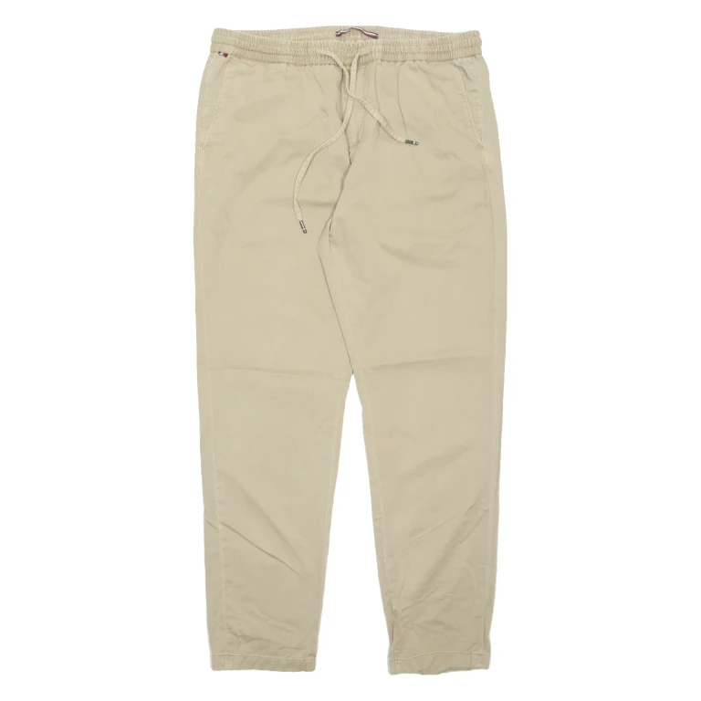 TOMMY HILFIGER Chino Mens Trousers Beige Regular Tapered W34 L32