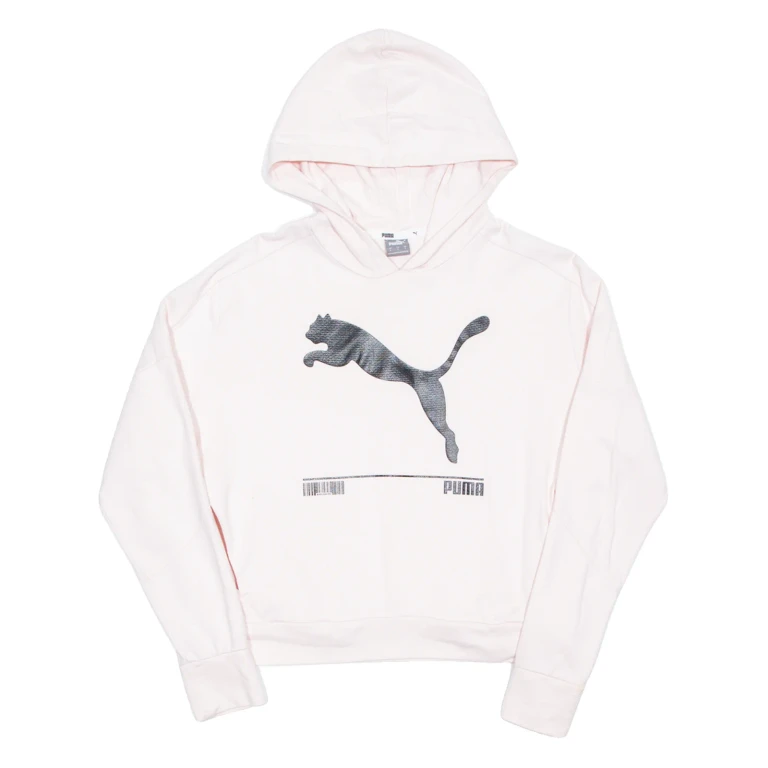 PUMA Cropped Womens Pink Hoodie S